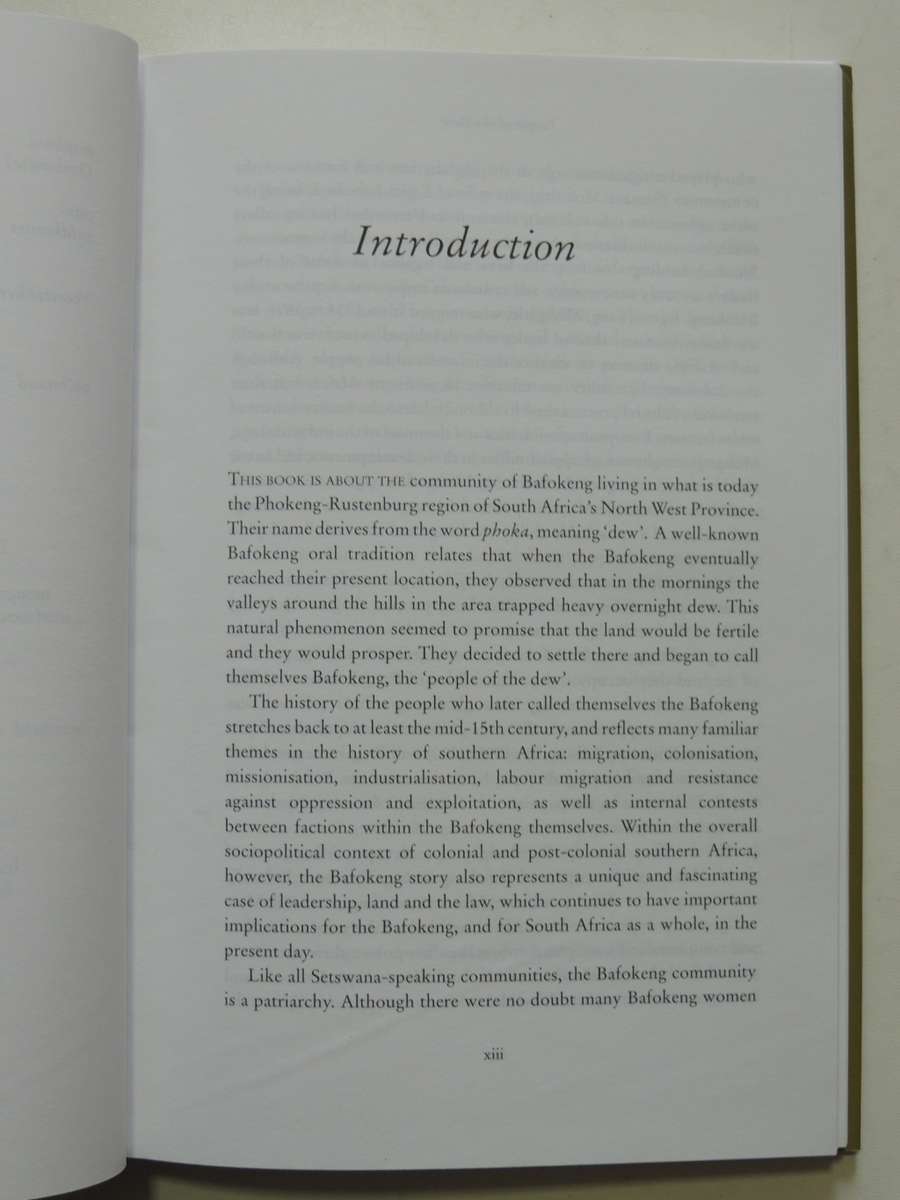 People Of The Dew, History Of The Bafokeng Of Phokeng-Rustenburg Region...- Bernard Mbenga, A Manson