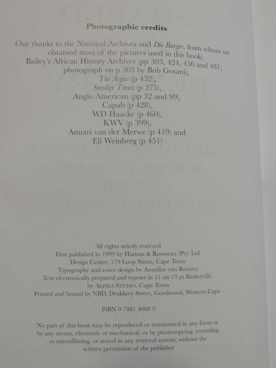 They Shaped Our Century - The Most Influential South Africans Of The Twentieth Century