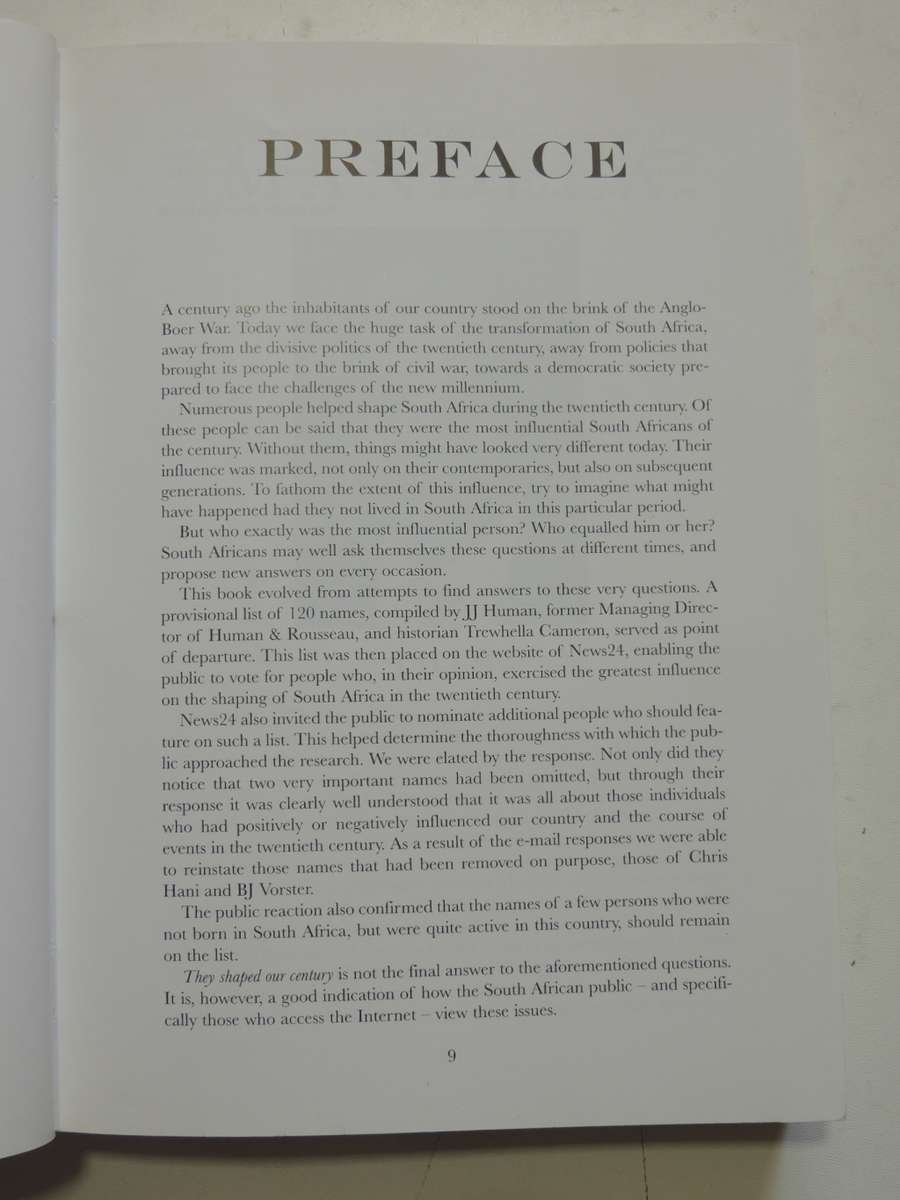 They Shaped Our Century - The Most Influential South Africans Of The Twentieth Century