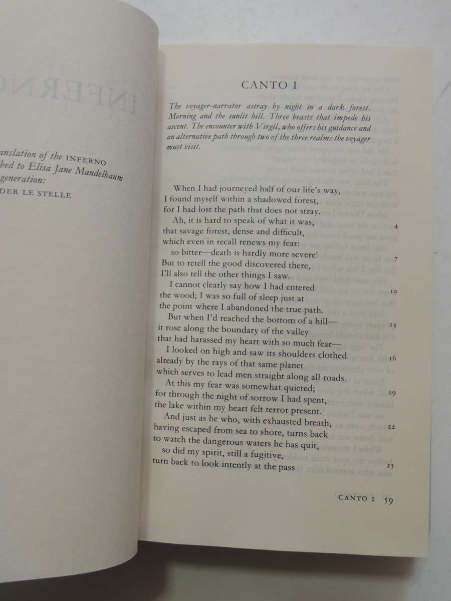 The Divine Comdedy,Transl Allen Mandelbaum, No 183  Everyman`s Library