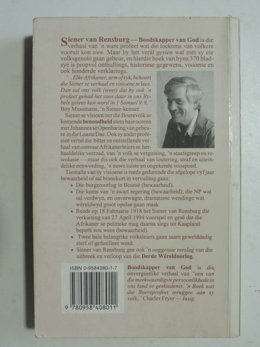 Siener Van Rensburg - Boodskapper Van God- Adriaan Snyman   AFRIKAANS