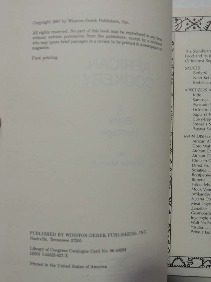 African Cookery- Annette Merson    RECIPES