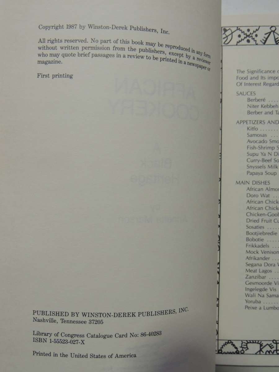 African Cookery- Annette Merson    RECIPES