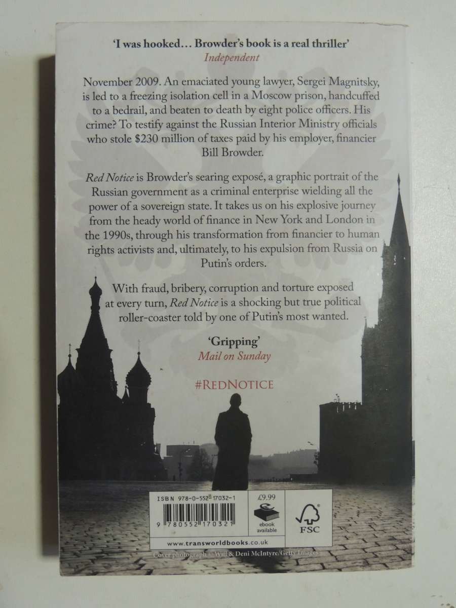 Red Notice - How I Became Putin`s No.1 Enemy - Bill Browder