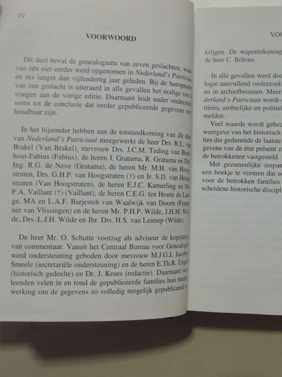 Nederland`s Patriciaat - Genealogieen Van Bekende GeslachtenIN DUTCH