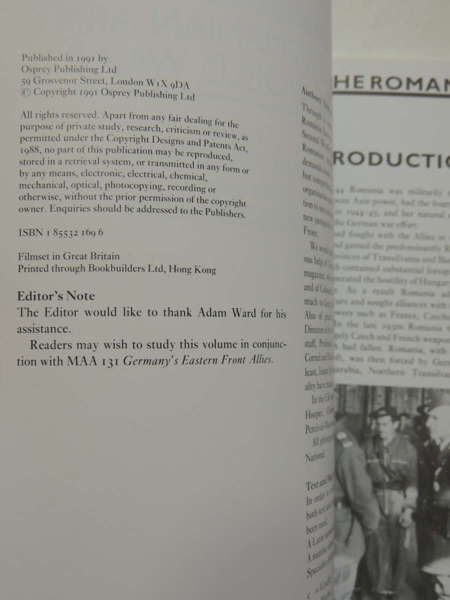 Osprey Men-At-arms Series:The Romanian Army Of World War 2 Mark Axworth