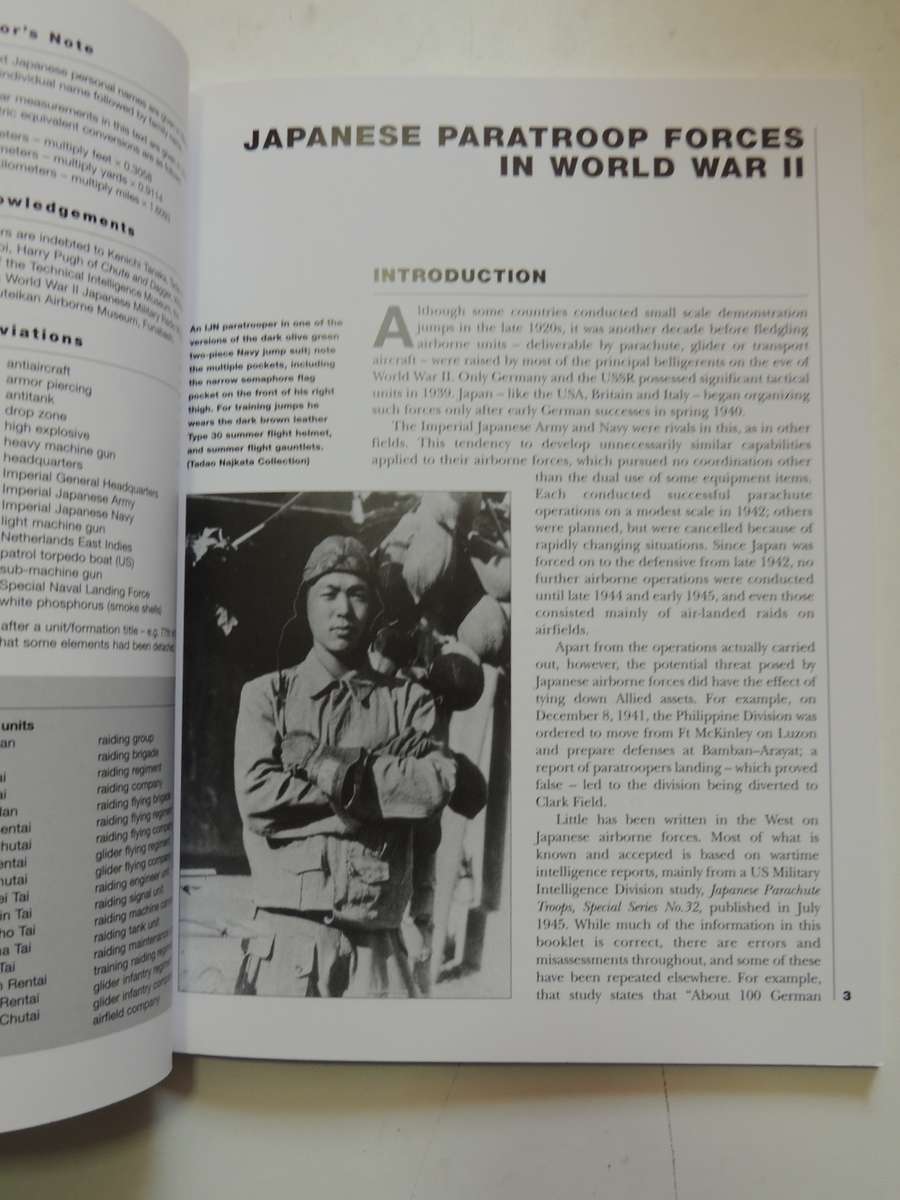 Osprey Elite Series: Japanese Paratroop Forces Of World War II  G Rottman & A Taki