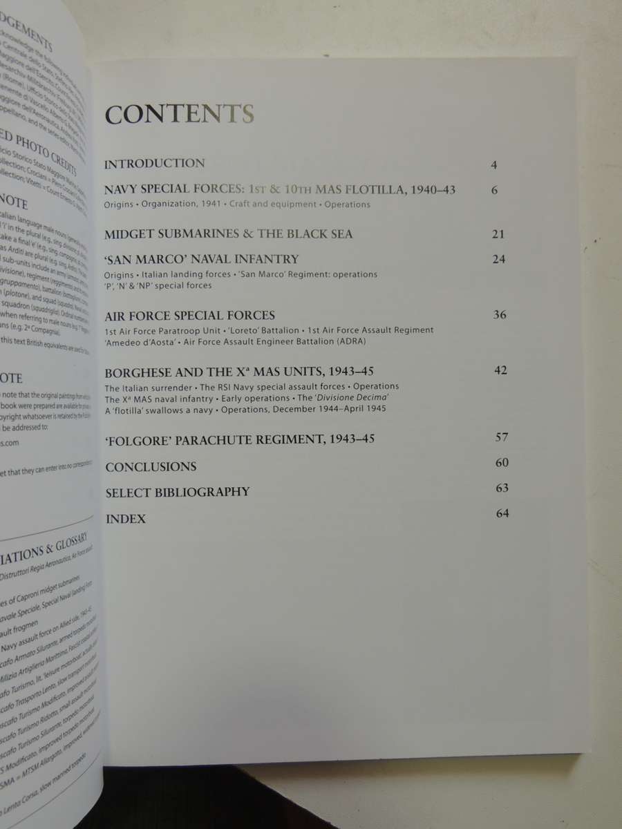 Osprey Elite Series: Italian Navy & Air Force Elite Units & Special Forces 1940-4