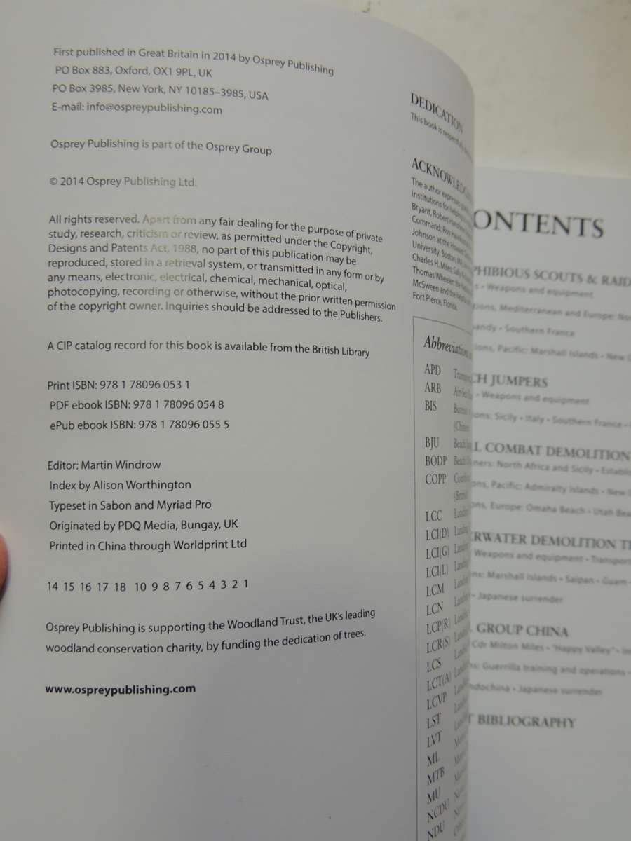 Osprey Elite Series: World War II US Navy Special Warfare Units  Eugene Liptak