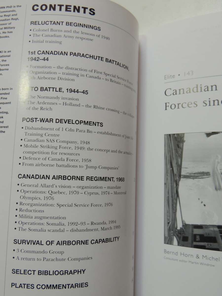 Osprey Elite Series: Canadian Airborne Forces Since 1942  Bernd Horn & Michael Wyczynski