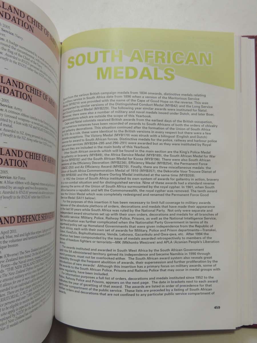 The Medal Yearbook 2012 - ed John W. Mussell, FRGS