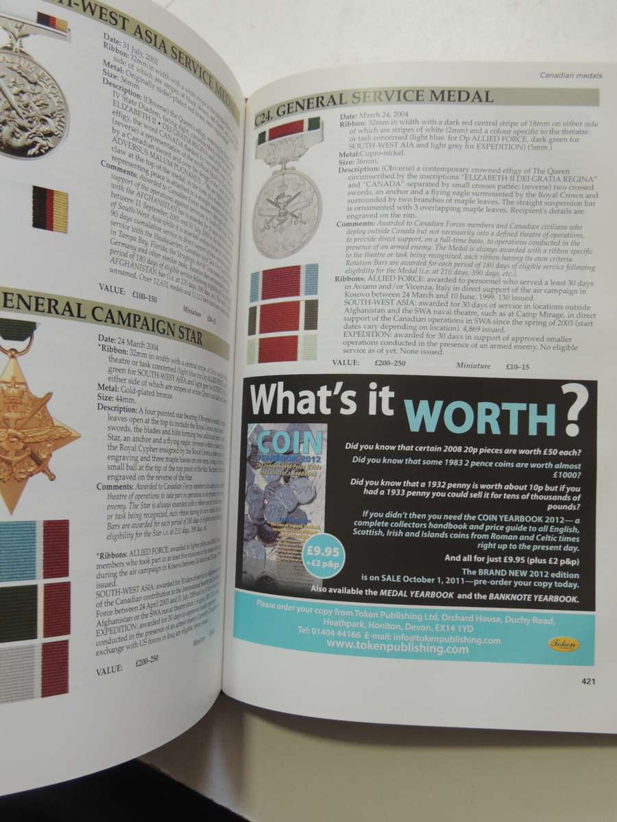 The Medal Yearbook 2012 - ed John W. Mussell, FRGS