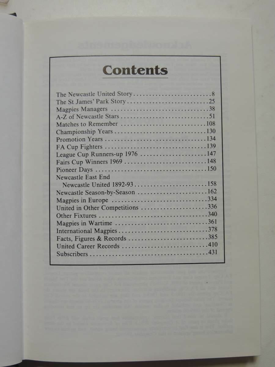 Newcastle United  A Complete Record 1882 - 1990- Paul Joannou, Bill Swann, Steve Corke