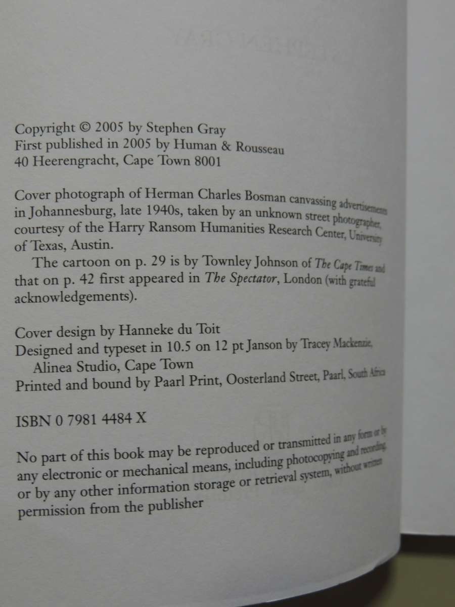 Life Sentence - A Biography Of Herman Charles Bosman - Stephen Gray