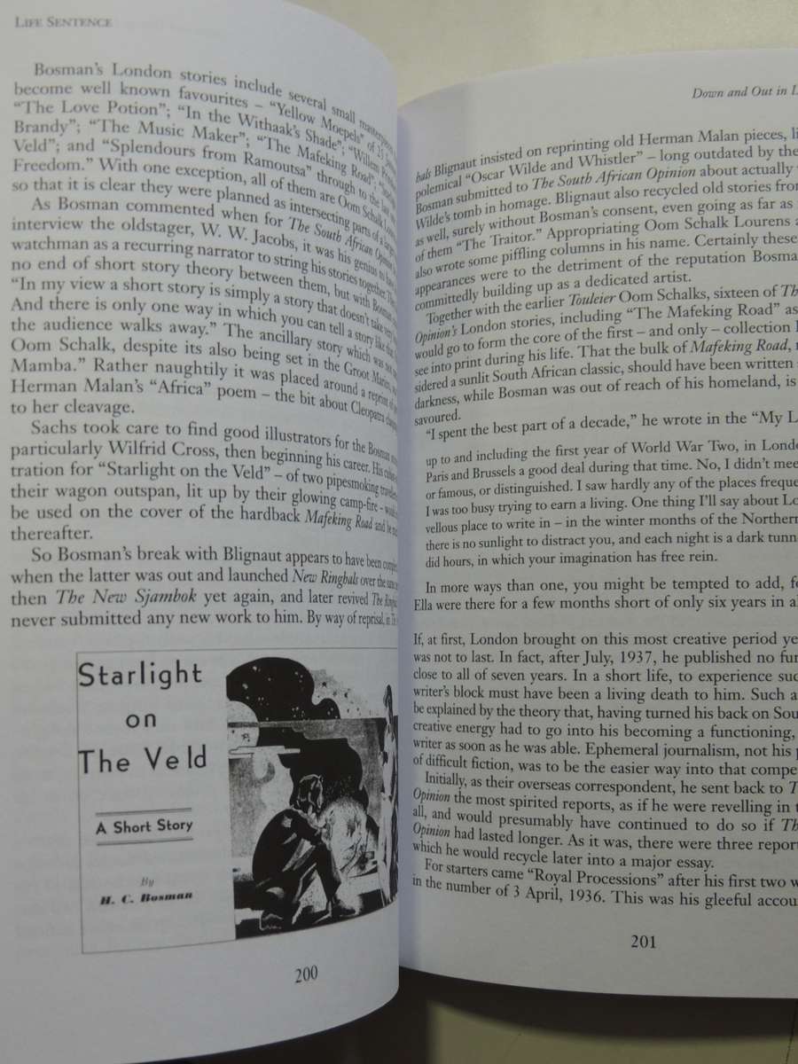 Life Sentence - A Biography Of Herman Charles Bosman - Stephen Gray