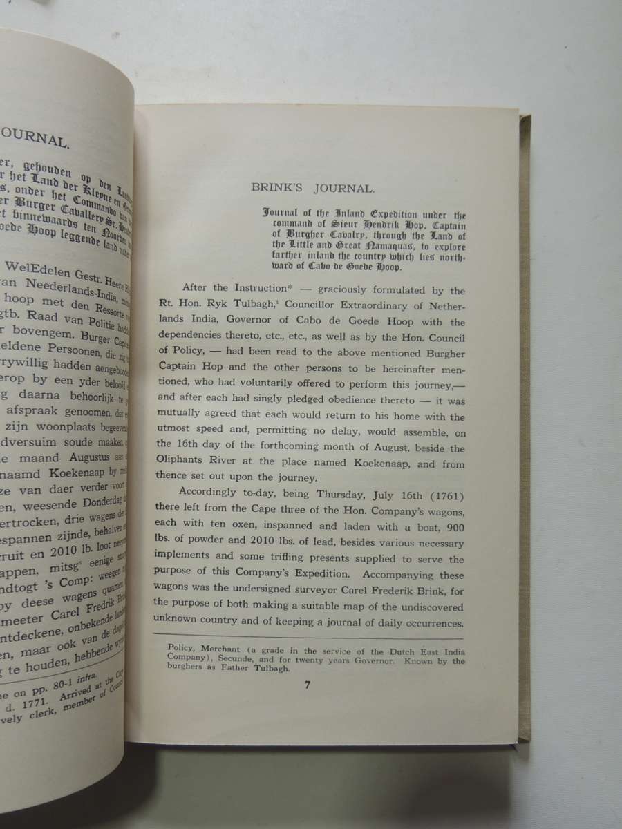 The Journals Of Brink And Rhenius - VRS Series I No. 28 - Dr E E Mossop