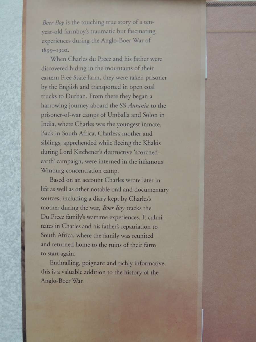 Boer Boy - Memoirs Of An Anglo-Boer War Youth - Chris Schoeman   FIRST EDITION  2010