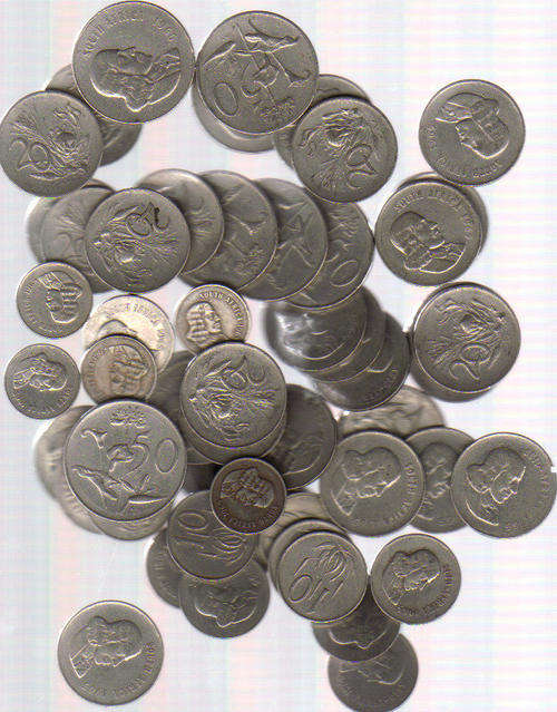 VAN RIEBEECK HEAD NICKLE COINS X 91