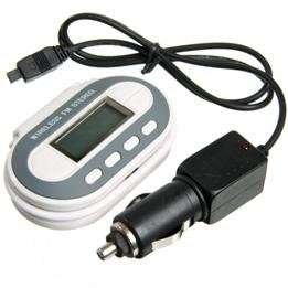 Wireless FM Transmitter with Integrated Car Charger / Power Mini-USB (ZLK018)