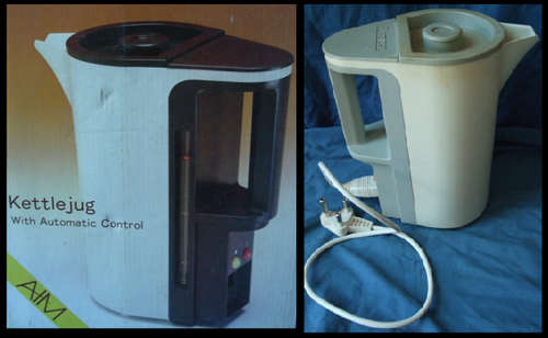 Antique White-Grey Kettle with Automatic Control