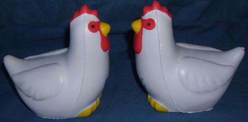 2 Squishy soft Chickens Exercise Stress Relievers