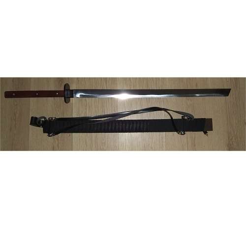 95cm Long Unsharpened Half-Tang Silver Prop Pirate Style Sword with Sheath