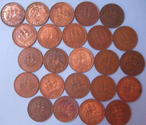 24 South African Pennies 1900's