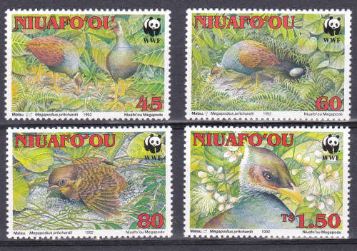 NIUAFOOU ISLAND, 1992. World nature protection. Full set