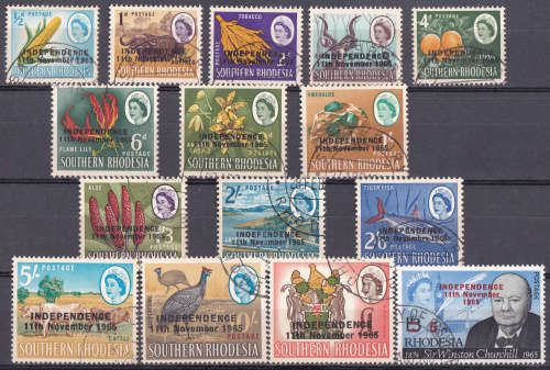 Southern Rhodesia 1966 full set to the pound, 5/- included, used hinged CV R495.00 view scans