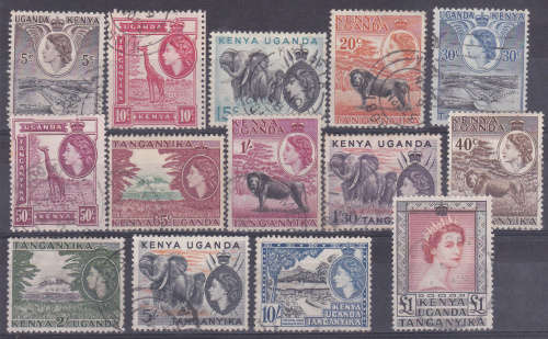 KUT 1954, 1 June. QEII and Landscapes, set, UH, CV +/-R 595.00 view scans