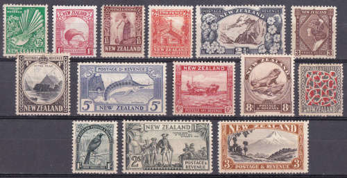 NEW ZEALAND 1935, 1 May. SECOND PICTORIALS, set, MH, CV+/- R 3,200.00  view scans