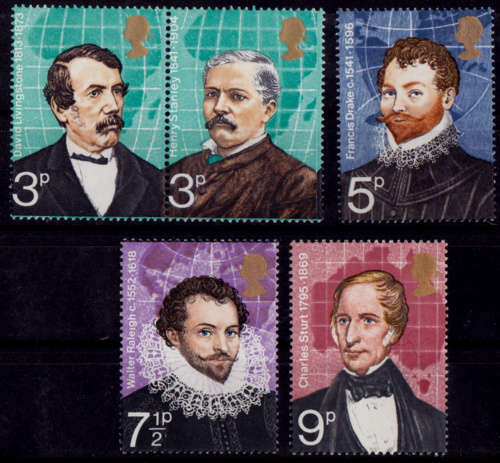 GREAT BRITAIN. 1973, 18 April. British Explorers, set, mint. CV +/-R 40.00 view scans