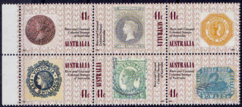 AUSTRALIA 1990, 1 May. Colonial Stamps of Australia, block, MH, CV +/-R  71.00 view scans