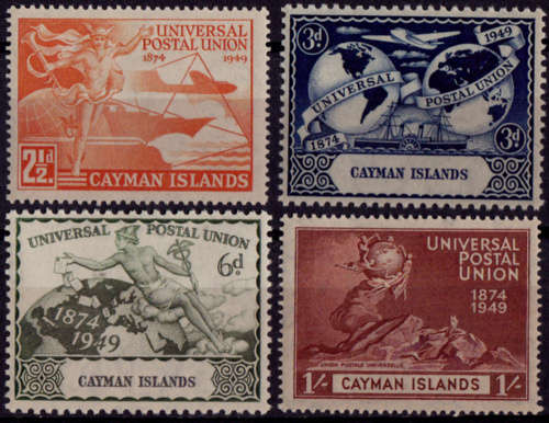 CAYMAN ISLANDS 1949, 10 Oct. 75th Anniversary of UPU, set, mint, CV +-R 59.00 view scans