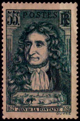 FRANCE 1938, 6 June. Jean de la Fontaine,  single, mint, CV +/-R 7.50 view scans