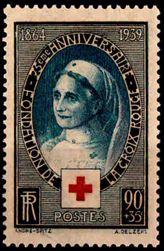 FRANCE, 1939 24 March, 75th Anniv of the Red Cross, single issue, mint, CV +/-R 65.00 view scans