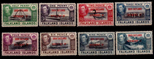 FALKLAND ISLANDS. 1944, 5 Feb, Postage Stamps Overprinted, set, mint CV+/- R 325.00 view scans