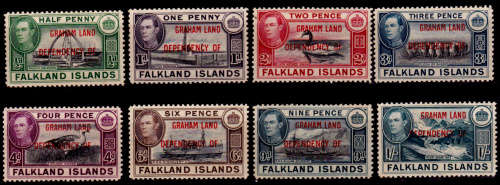 FALKLAND ISLANDS. 1944, 12 Feb, Postage Stamps Overprinted, set, mint CV+/- R 325.00 view scans