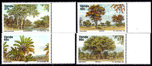 VENDA 1991, 21 Nov, INDIGENOUS TREES, set, MNH, CV R 30.00, view scans