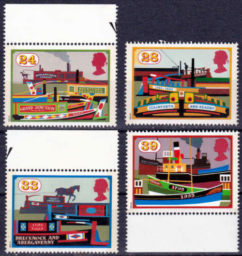 ENGLAND 1993, 20 July. 200th Anniv British Canals, set, MNH, CV +/-R 60.00 view scans