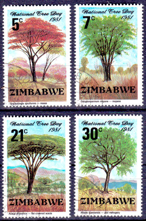 ZIMBABWE 1981. 4 Dec. National Tree Day. set, UNH, CV +/-R 54.00 view scans