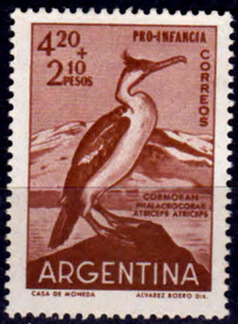 ARGENTINA 1961, 25 Feb. Birds - Child Welfare, single, MH, CV +/-R 20.00 view scans
