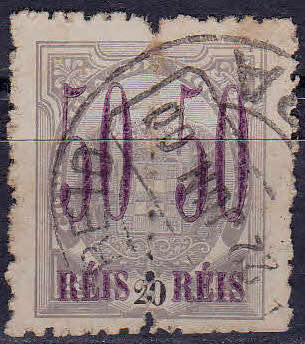 MOZAMBIQUE CO 1900, 8 June. No 15A Halved and Surcharged, single, used, CV+/- R 15.00 view scans