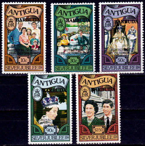 BARBUDA 1977, 28 Nov. Royal Visit to Antigue and Barbuda set, MH, CV +/-R 40.00 view scans