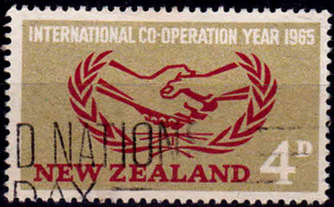 NEW ZEALAND 1965, 28 Sept. Internatonal Co-operation Year, single, UH, CV +/- R 5.00, view scans