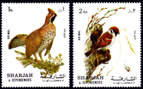 SHARJAH 1972, 27 July. Birds - Airmail, set, MNH, CV +/-R 40.00 view scans