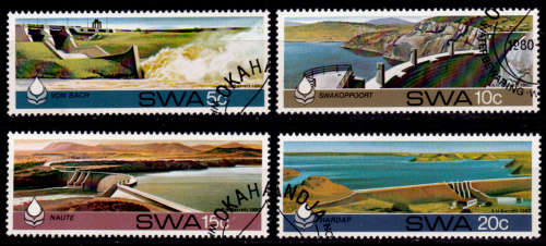 SWA 1980, 25 Nov. Water Conservation Dams, set, UH, CV R 10.00 view scans