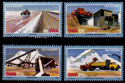 SWA 1981, 4 Dec. Salt Industry, set, MNH, CV R 10.00 view scans