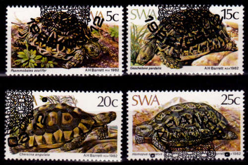 SWA 1982, 12 March. Tortoises, set, UH, CV R 10.00 view scans