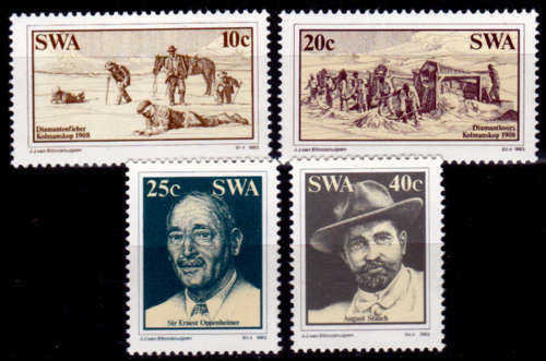 SWA 1983, 8 June. 75th Anniv Discovery Diamonds, set, MNH, CV R 10.50 view scans